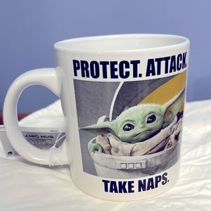 NWT Star Wars - Baby Yoda - Grogu Coffee Mug 20 oz “Protect. Attack.Take Naps”
